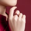 Anillo de Granate Pixiu Om Mani Padme Hum Garnet PiXiu Om Mani Padme Hum Ring