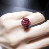 Anillo de Granate Pixiu Om Mani Padme Hum Garnet PiXiu Om Mani Padme Hum Ring