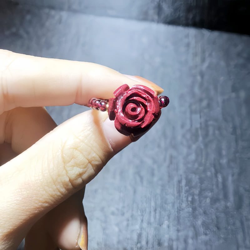 Anillo de Granate Pixiu Om Mani Padme Hum Garnet PiXiu Om Mani Padme Hum Ring