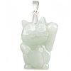 Kalung Liontin Kucing Keberuntungan Jade Jade Fortune Cat Prosperity Pendant Necklace