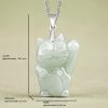 Kalung Liontin Kucing Keberuntungan Jade Jade Fortune Cat Prosperity Pendant Necklace