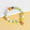 Pulsera de Prosperidad con León Danza de Jade Natural Natural Jade Prosperity Lion Bracelet