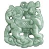 Colar Pingente de Riqueza PiXiu de Jade Jade PiXiu Wealth Pendant Necklace