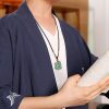 Colar Pingente de Riqueza PiXiu de Jade Jade PiXiu Wealth Pendant Necklace