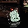 Colar Pingente de Riqueza PiXiu de Jade Jade PiXiu Wealth Pendant Necklace