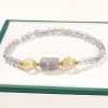 ムーンストーン・トルマリンヒーリングブレスレットとピシャ Moonstone Tourmaline Healing Bracelet with PiXiu