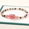 ムーンストーン・トルマリンヒーリングブレスレットとピシャ Moonstone Tourmaline Healing Bracelet with PiXiu