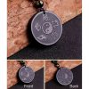 Kalung Liontin Kekuatan Taoisme Obsidian Hitam Alami Natural Black Obsidian Taoism Strength Pendant Necklace