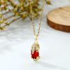 Collar de la Fortuna Pixiu con Granate Natural Natural Garnet Pixiu Fortune Necklace