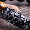 Gelang Perlindungan Kekuatan Natural Obsidian Pixiu Natural Obsidian Pixiu Strength Protection Bracelet