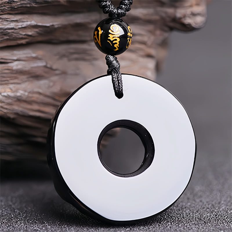 Collar con dije de Pixiu de Obsidiana para la Abundancia Obsidian Wealth Pixiu Pendant Necklace