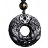 Collar con dije de Pixiu de Obsidiana para la Abundancia Obsidian Wealth Pixiu Pendant Necklace