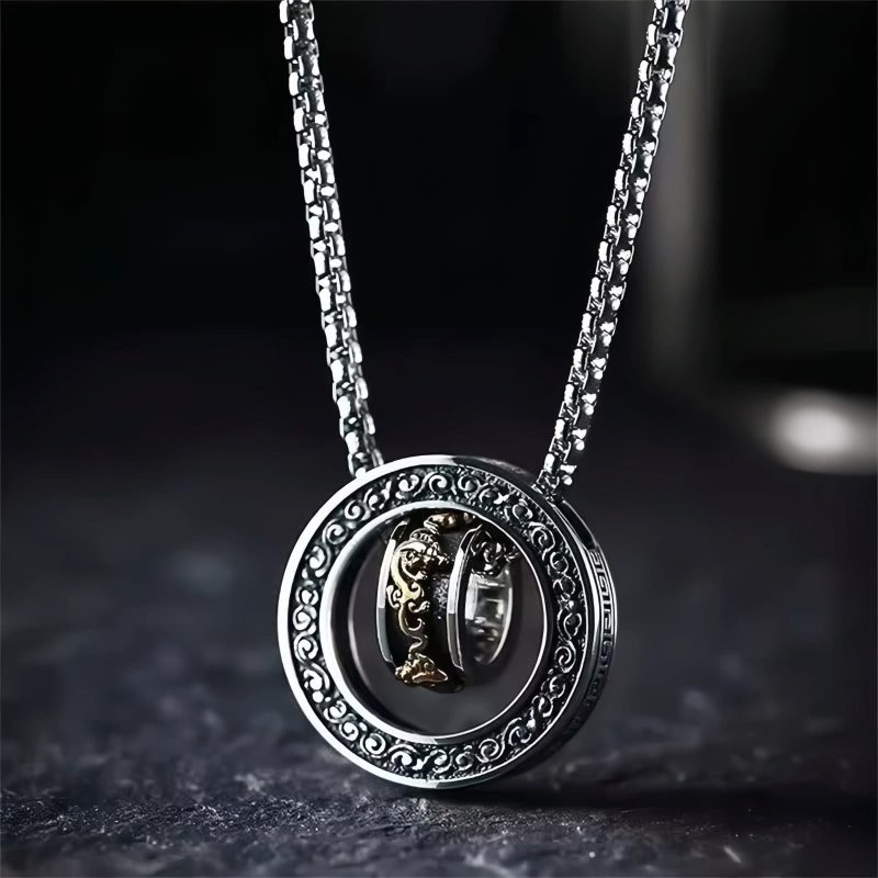 Colar Rotativo de Cobre PiXiu para Riqueza Rotatable PiXiu Copper Wealth Necklace