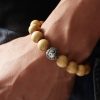 Pulsera de la Fortuna Bagua de Madera de Melocotón del Tíbet con Cinabrio Tibet Peach Wood Cinnabar Bagua Wealth Bracelet