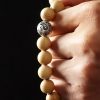 Pulsera de la Fortuna Bagua de Madera de Melocotón del Tíbet con Cinabrio Tibet Peach Wood Cinnabar Bagua Wealth Bracelet