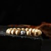Pulsera de la Fortuna Bagua de Madera de Melocotón del Tíbet con Cinabrio Tibet Peach Wood Cinnabar Bagua Wealth Bracelet