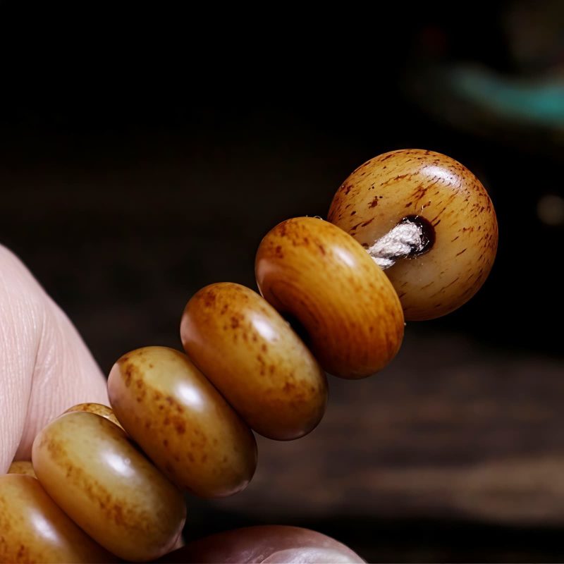 Pulseira Mala Tibetana 108 Contas de Osso de Iaque Dzi PiXiu Tibetan 108 Mala Yak Bone Dzi PiXiu Bracelet