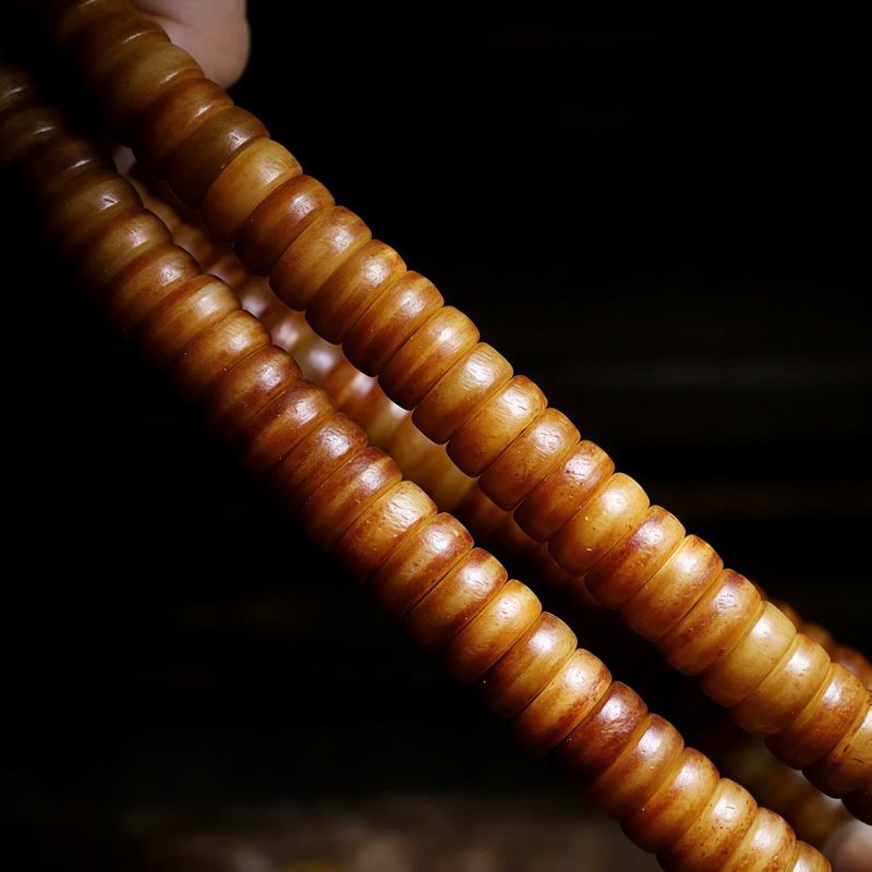 Pulseira Mala Tibetana 108 Contas de Osso de Iaque Dzi PiXiu Tibetan 108 Mala Yak Bone Dzi PiXiu Bracelet