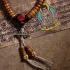 Pulseira Mala Tibetana 108 Contas de Osso de Iaque Dzi PiXiu Tibetan 108 Mala Yak Bone Dzi PiXiu Bracelet