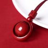 Collar con dije de cinabrio tibetano Om Mani Padme Hum Tibetan Cinnabar Om Mani Padme Hum Pendant Necklace