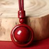 Collar con dije de cinabrio tibetano Om Mani Padme Hum Tibetan Cinnabar Om Mani Padme Hum Pendant Necklace