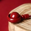 Collar con dije de cinabrio tibetano Om Mani Padme Hum Tibetan Cinnabar Om Mani Padme Hum Pendant Necklace
