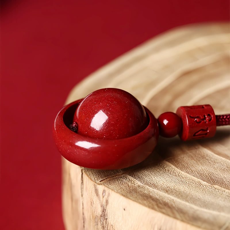 Collar con dije de cinabrio tibetano Om Mani Padme Hum Tibetan Cinnabar Om Mani Padme Hum Pendant Necklace