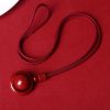 Collar con dije de cinabrio tibetano Om Mani Padme Hum Tibetan Cinnabar Om Mani Padme Hum Pendant Necklace