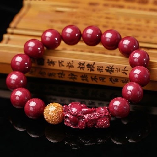 Pulsera Tibetana de Cinabrio Pixiu para la Calma Pulsera Tibetana de Cinabrio Pixiu para la Calma