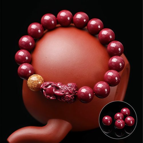 Pulsera Tibetana de Cinabrio Pixiu para la Calma Pulsera Tibetana de Cinabrio Pixiu para la Calma