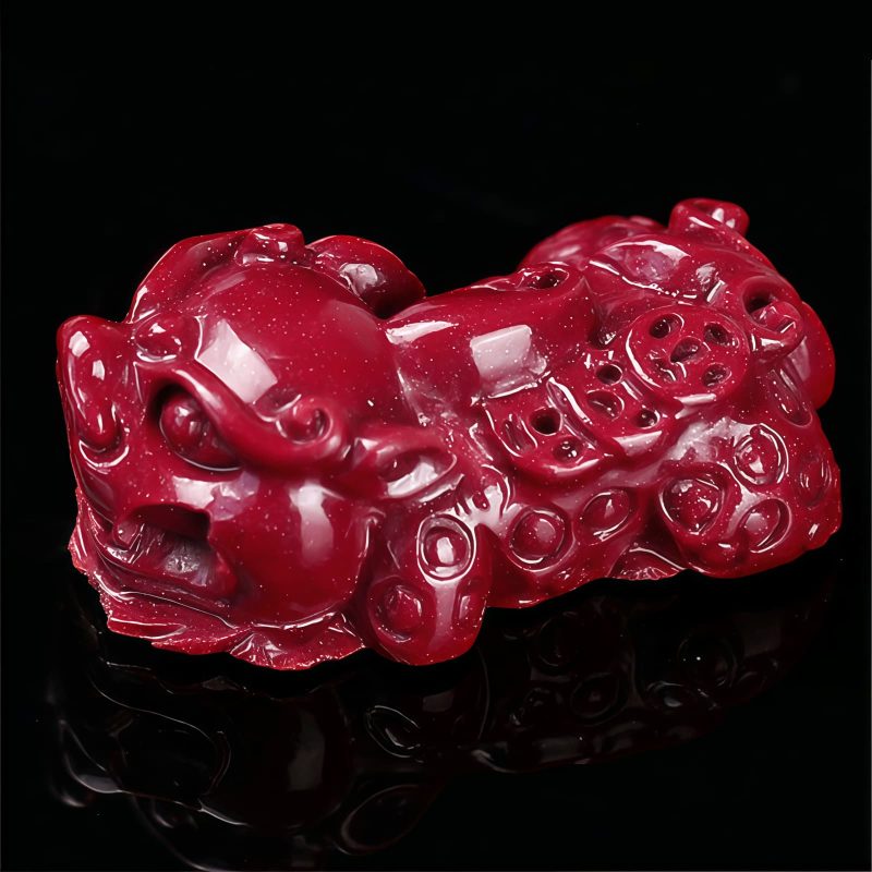 Pulsera Tibetana de Cinabrio Pixiu para la Calma Tibetan Cinnabar Pixiu Calm Bracelet