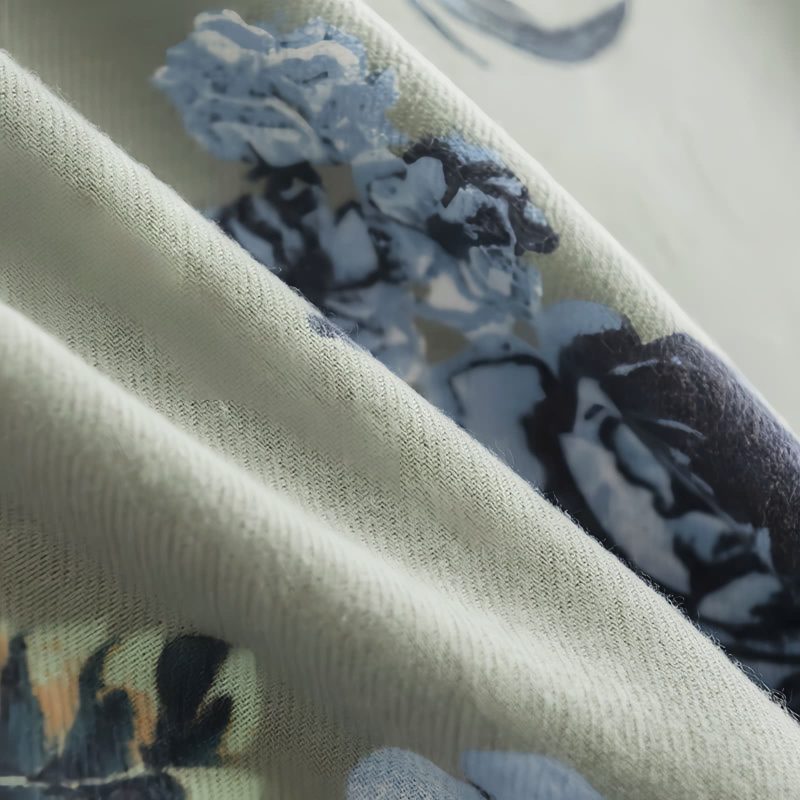 Chale Tibetano con Estampado de Rosas de Poliéster Tibetan Polyester Rose Print Shawl
