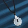 Collar Pi Xiu con Ágata Blanca, Plata de Ley 999 y Sándalo White Agate Pi Xiu Necklace with Sterling Silver and Sandalwood