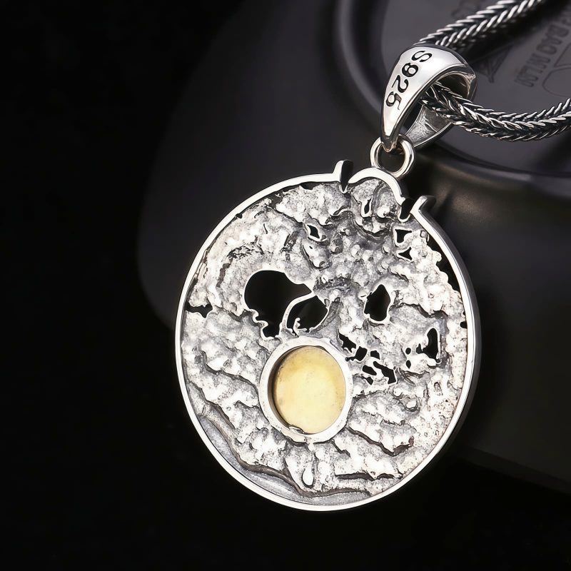 Collar con colgante de cobre Yin Yang Bagua Yin Yang Bagua Copper Pendant Necklace