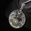 Collar con colgante de cobre Yin Yang Bagua Yin Yang Bagua Copper Pendant Necklace