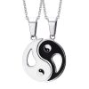 Colar de Casal Yin Yang em Liga Metálica Yin Yang Alloy Couple Necklace