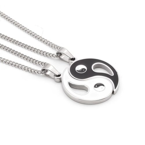 Collar con Colgante de Pareja Yin Yang de Aleación Collar con Colgante de Pareja Yin Yang de Aleación