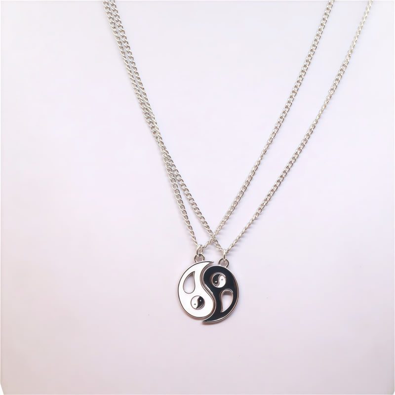 Colar de Casal Yin Yang em Liga Metálica Yin Yang Alloy Couple Necklace