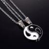 Colar de Casal Yin Yang em Liga Metálica Yin Yang Alloy Couple Necklace