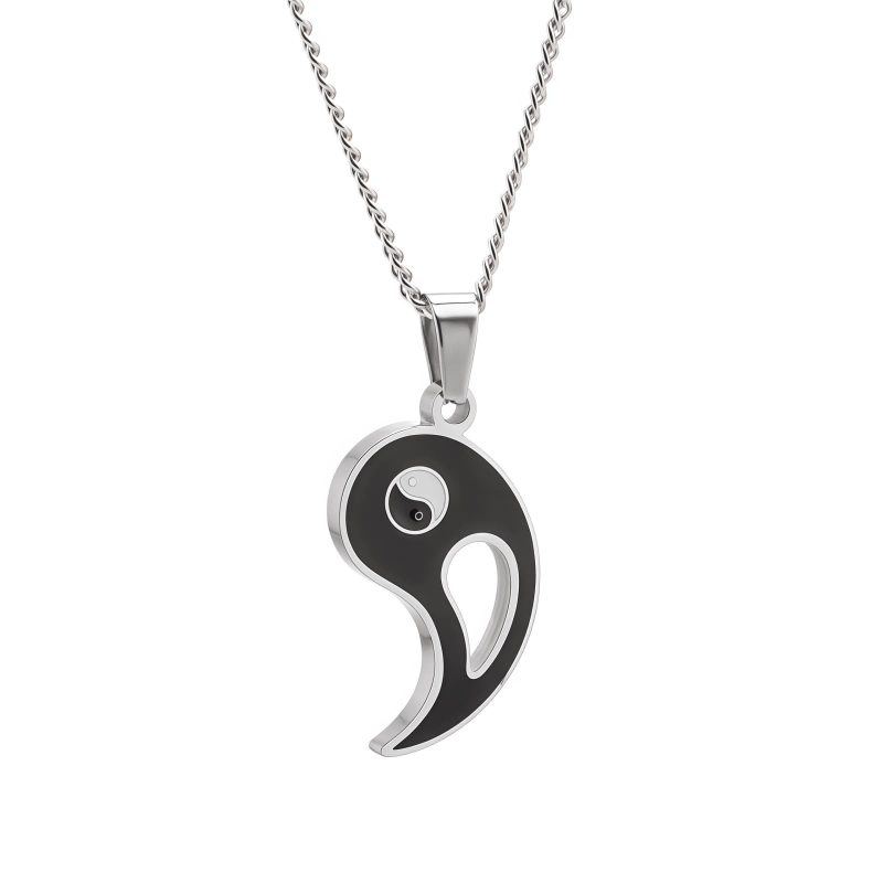 Colar de Casal Yin Yang em Liga Metálica Yin Yang Alloy Couple Necklace