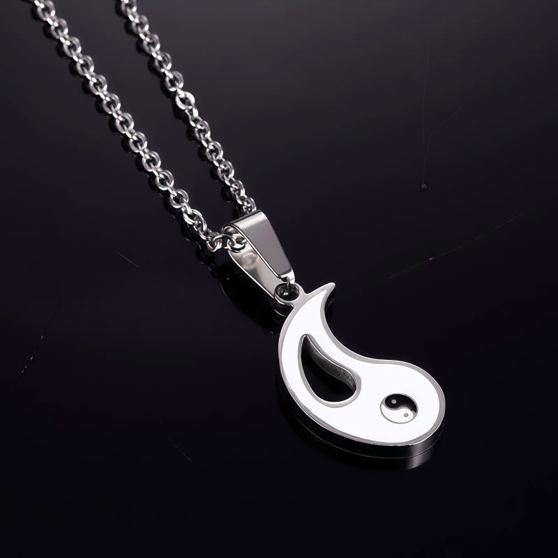 Colar de Casal Yin Yang em Liga Metálica Yin Yang Alloy Couple Necklace