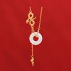 Colar Pingente Cobra de Calcedônia em Prata 925 Harmonia Rosa 925 Silver Chalcedony Snake Rose Harmony Necklace Pendant
