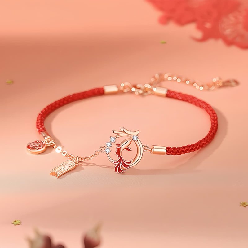 Collar de Carpa Koi Año del Dragón en Plata 925 925 Silver Year of the Dragon Koi Fish Necklace