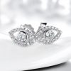 Brincos de Prata 925 com Olho Grego: Proteção e Estilo 925 Silver Evil Eye Amulet Protection Earrings