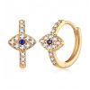 Aretes de Ojo Turco de Plata 925 925 Silver Evil Eye Protection Earrings