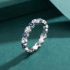 Anel de Bênção Coração Olho Grego em Prata 925 925 Silver Evil Eye Heart Blessing Ring