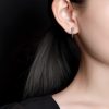 Aretes de Serpiente de Ojo Verde en Plata 925 925 Silver Green-eyed Snake Earrings