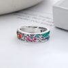 925シルバー 鯉と蓮の幸運リング 925 Silver Koi Fish Goes Well Ring
