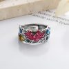 Anillo de Loto y Carpa Koi en Plata 925 925 Silver Koi Fish Lotus Ring