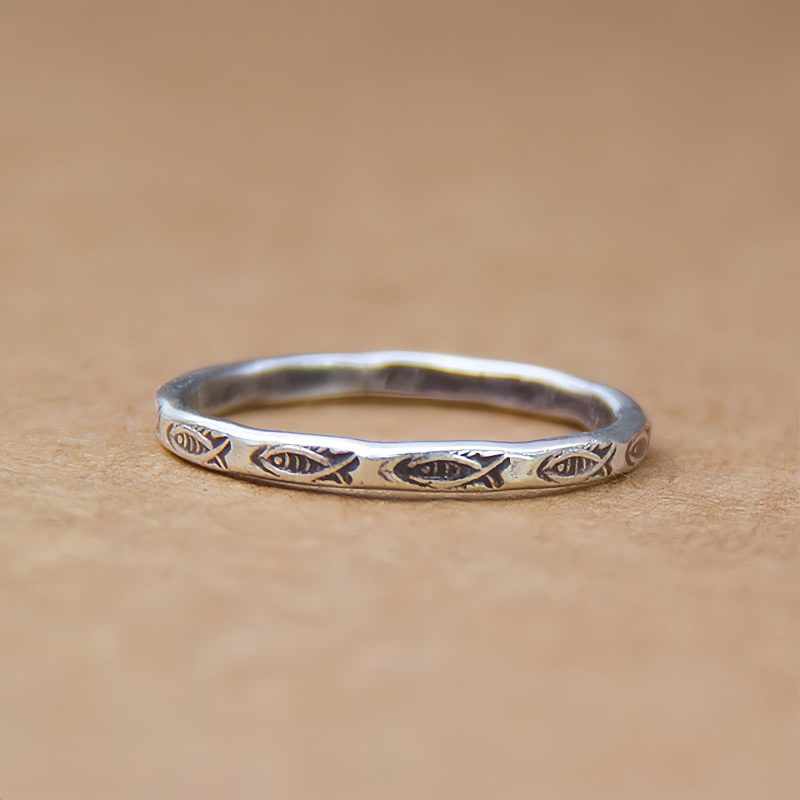 Anel de Prosperidade de Carpa em Prata 925 925 Silver Koi Fish Prosperity Ring